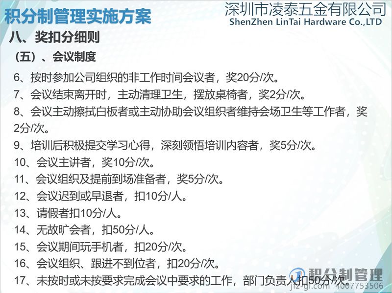 深圳凌泰五金积分制管理实施方案宣讲PPT(图30)
